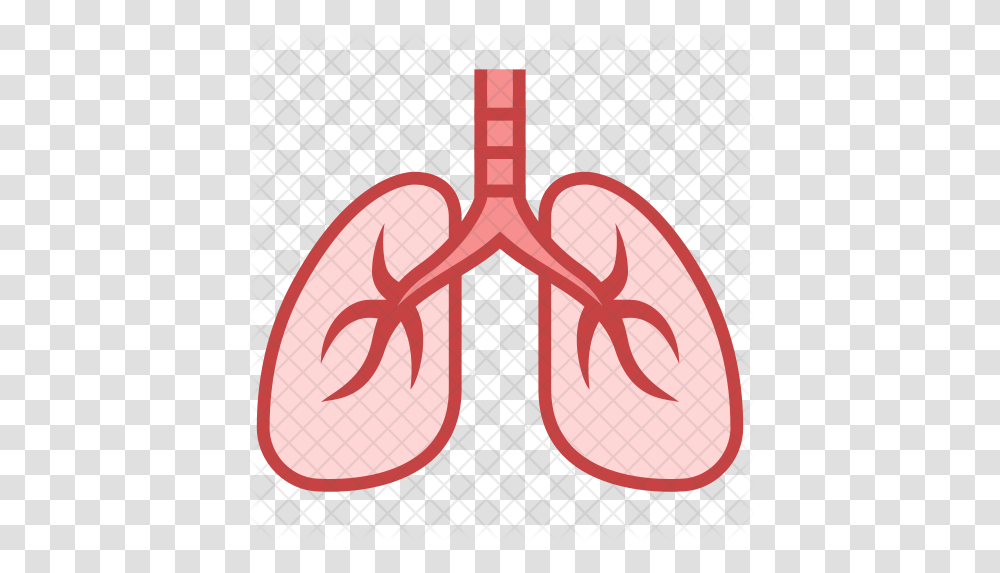 Lungs Icon Of Colored Outline Style Lungs Icon, Clothing, Apparel, Text, Flip-Flop Transparent Png