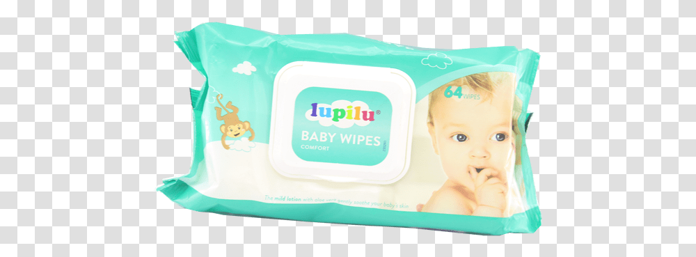 Lupilu Baby Wipes Comfort 64 Wipes Lupilu Baby Wipes, Diaper, Person, Cushion, Indoors Transparent Png