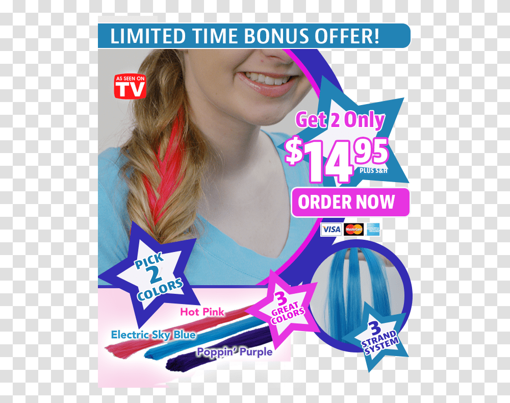 Luscious Locks Original Hair Ponytail Extensions And Poster, Advertisement, Flyer, Paper, Brochure Transparent Png