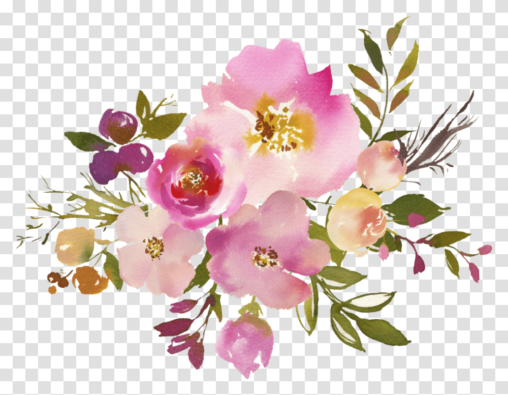 Lush Watercolour Flower Name Label, Plant, Pollen, Flower Arrangement, Vase Transparent Png