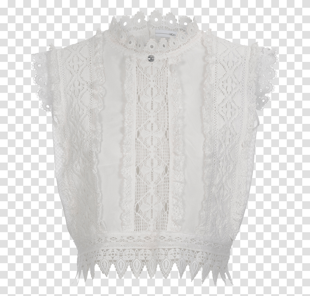 Lust For Sleeveless Top In Ribbon Lace And Mesh Crochet, Clothing, Apparel, Blouse, Sweater Transparent Png