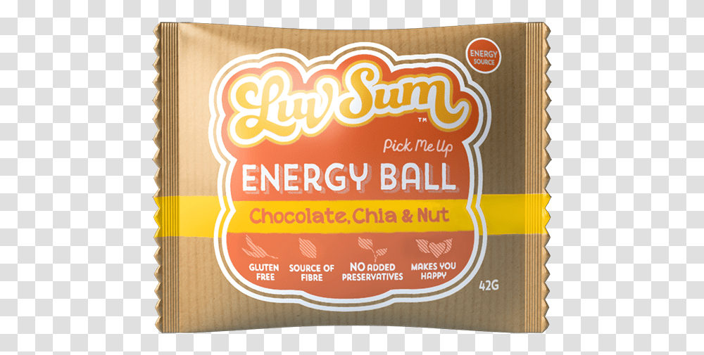 Luv Sum Cashew Amp Coconut Protein Ball, Label, Food, Paper Transparent Png