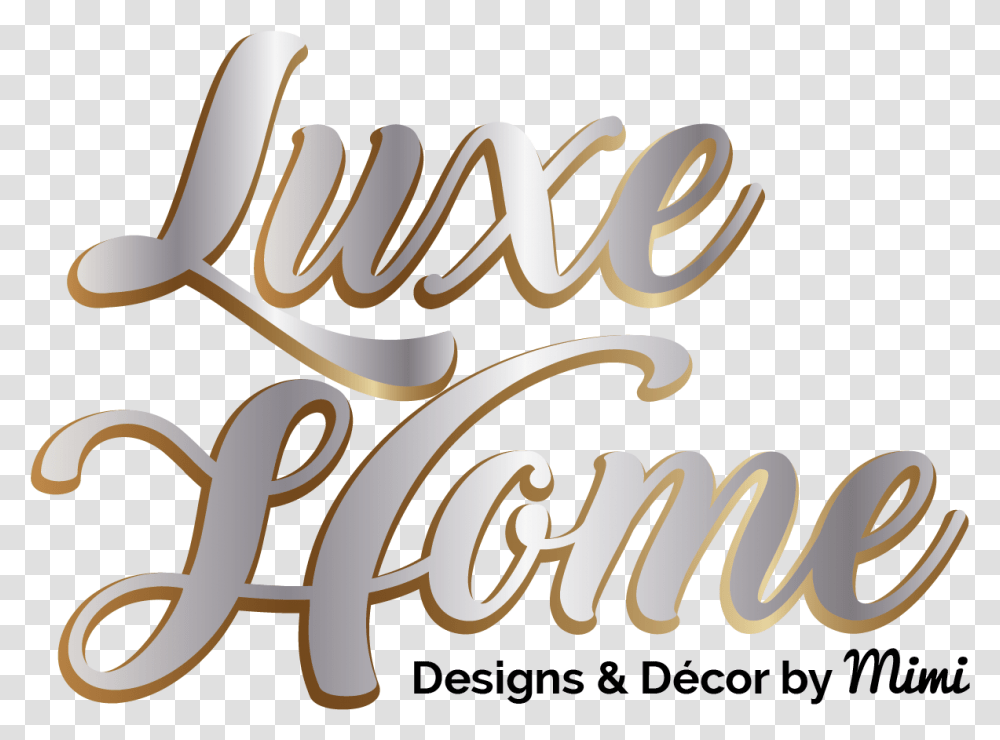 Luxe Home Designs Logo Calligraphy, Handwriting, Label, Alphabet Transparent Png