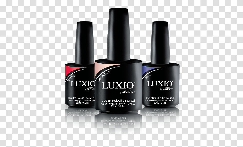 Luxio 3 Luxio Gel Nail Polish, Cosmetics, Bottle, Perfume, Aftershave Transparent Png