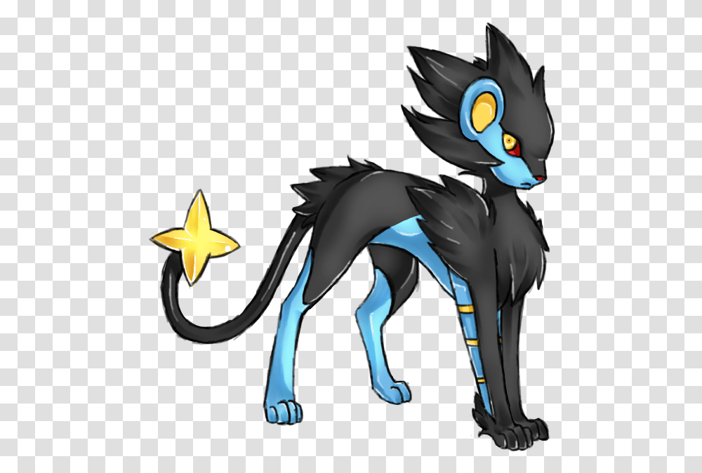 Luxray Blue Black Dog Pokemon, Symbol, Star Symbol, Horse, Mammal Transparent Png