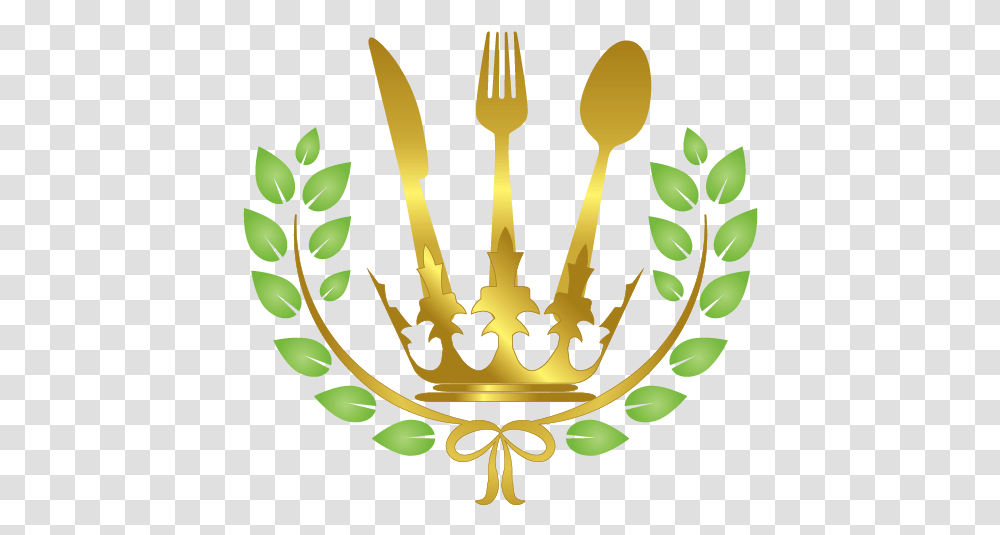 Luxurious Royal Restaurant Logo Maker Online Food Logo Design Graphic Design, Chandelier, Lamp, Fork, Cutlery Transparent Png