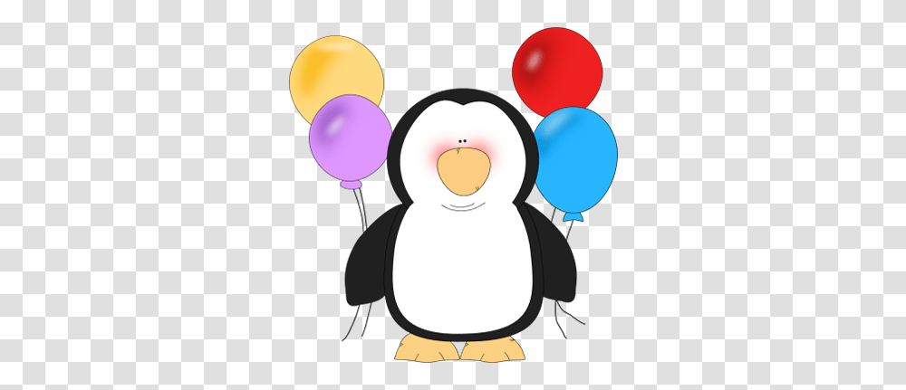 Luxury Balloon Animal Clipart Penguin Holding Balloons Clip Art, Bird Transparent Png