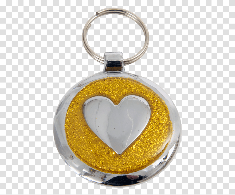 Luxury Designer Dog Tag Glitter Yellow Gold Heart Shimmer Keychain, Pendant, Ornament Transparent Png