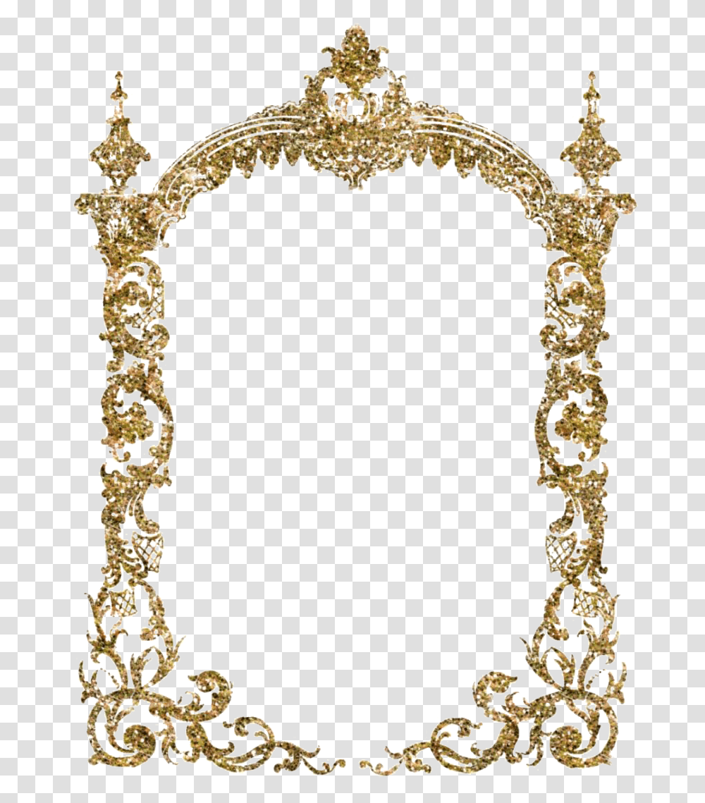 Luxury Frame Clipart Mart Gold Temple Border Design, Mirror, Oval Transparent Png