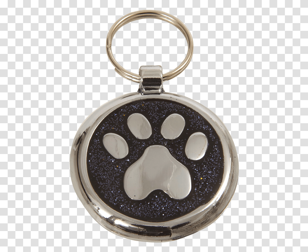 Luxury Glitter Black Glint Paw Print Designer Dog Tag Shimmer Range Keychain, Pendant, Locket, Jewelry, Accessories Transparent Png
