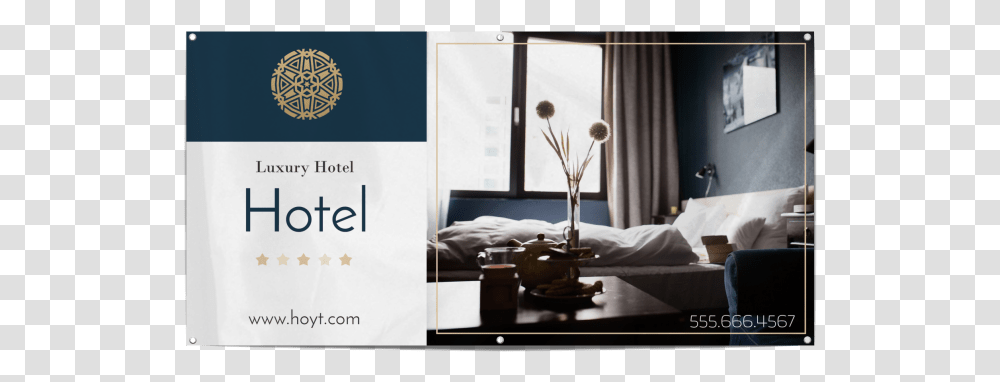 Luxury Hotel Banner Template Preview Bedroom, Furniture, Advertisement, Paper Transparent Png