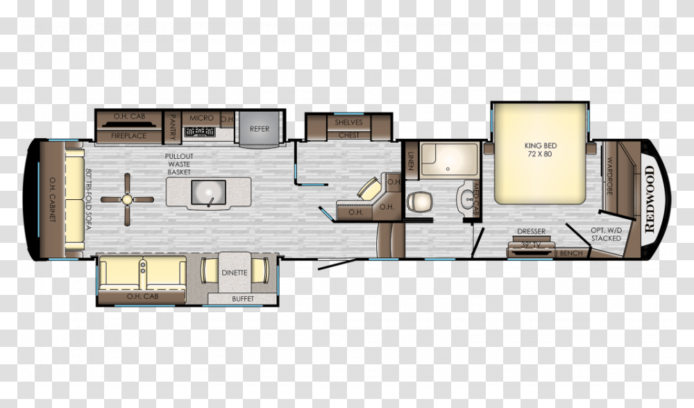 Luxury Rv's Of Arizona, Floor Plan, Diagram, Plot Transparent Png