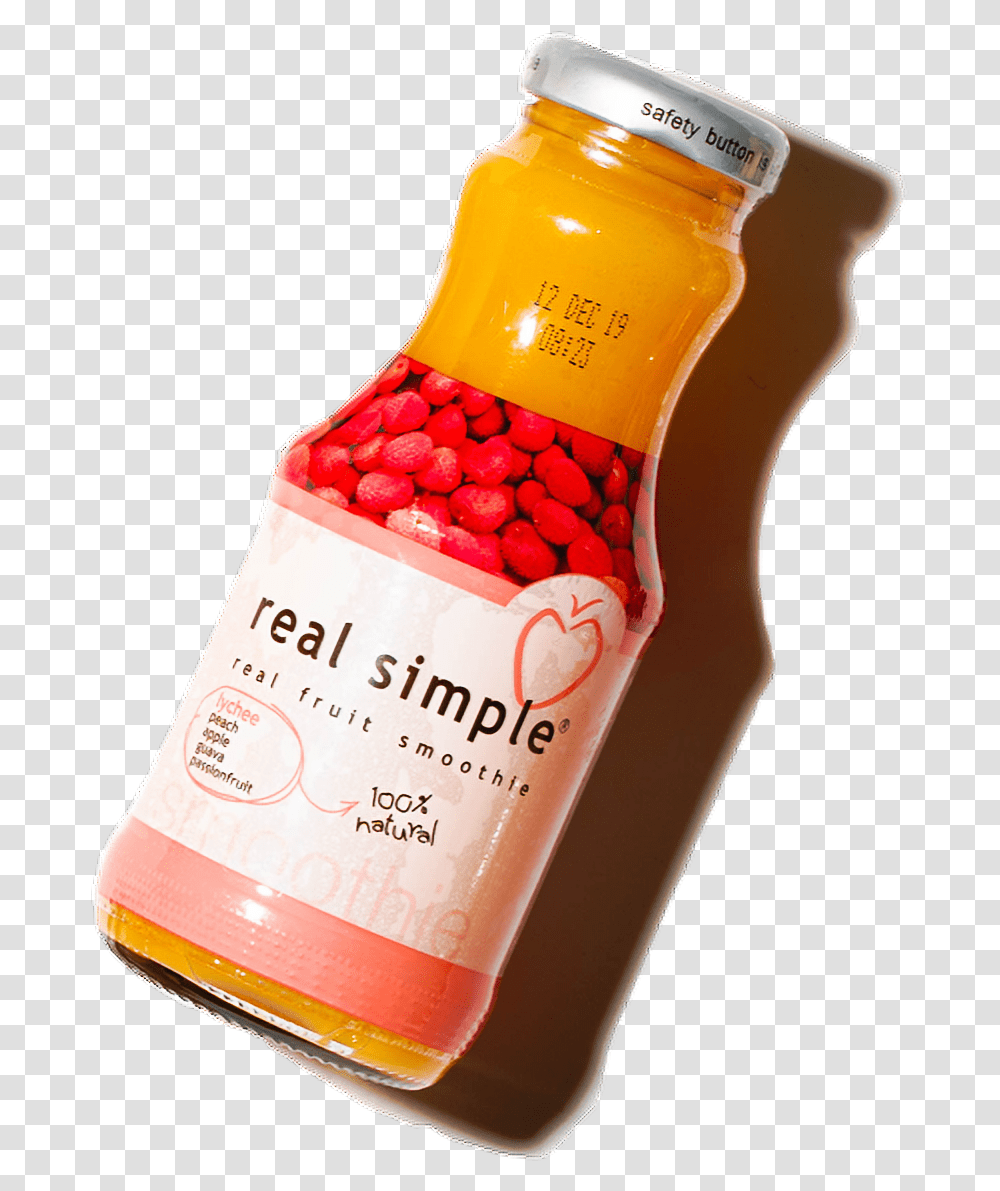 Lychee Peach Apple Guava & Passionfruit Smoothie Glass Bottle, Ketchup, Food, Beverage, Drink Transparent Png