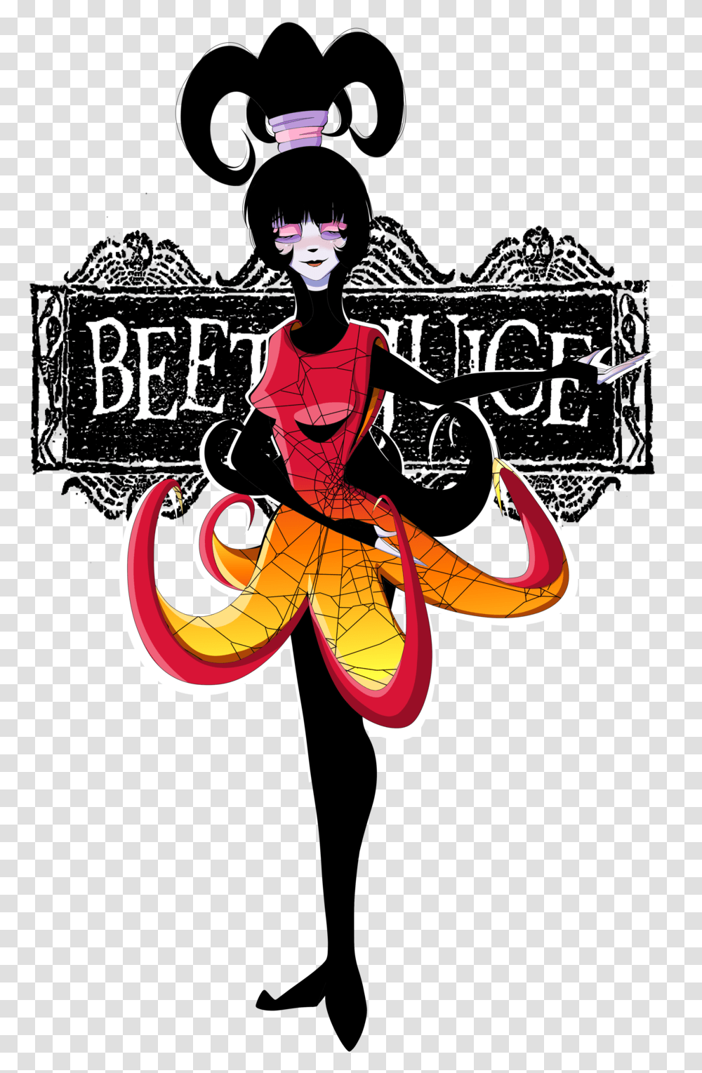 Lydia Deetz By Deadly Voo, Person, Advertisement, Poster Transparent Png