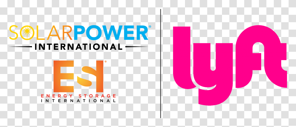 Lyft Uber Solar Power International, Text, Logo, Symbol, Trademark Transparent Png