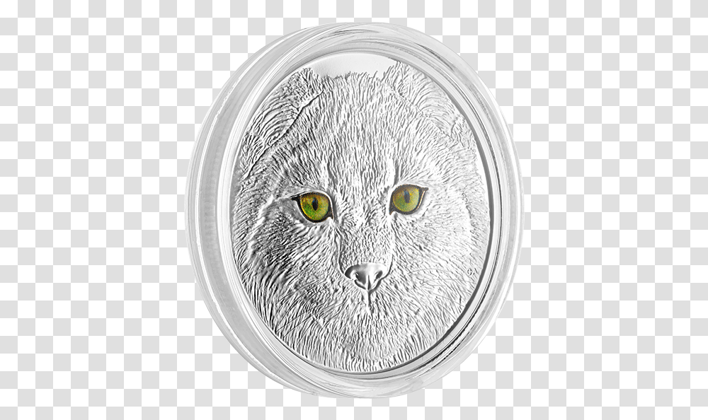 Lynx Glow In The Dark Eyes 15 Silver Coin 2017 Canada British Shorthair, Drawing, Cat, Animal Transparent Png