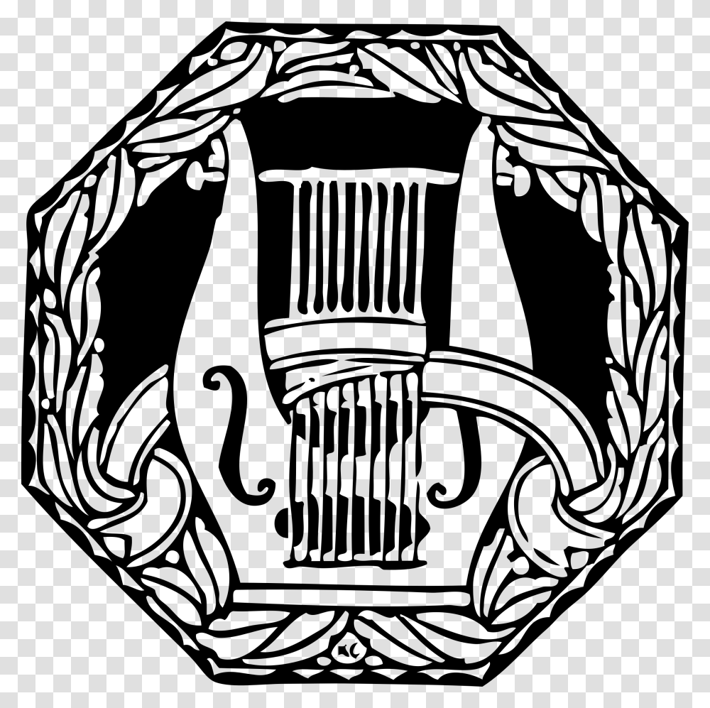 Lyre And Wreath Clip Arts, Gray, World Of Warcraft Transparent Png