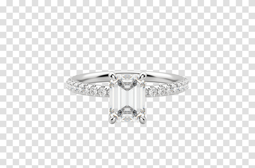 Lyre Emerald Cut Engagement Ring Solid, Accessories, Accessory, Diamond, Gemstone Transparent Png