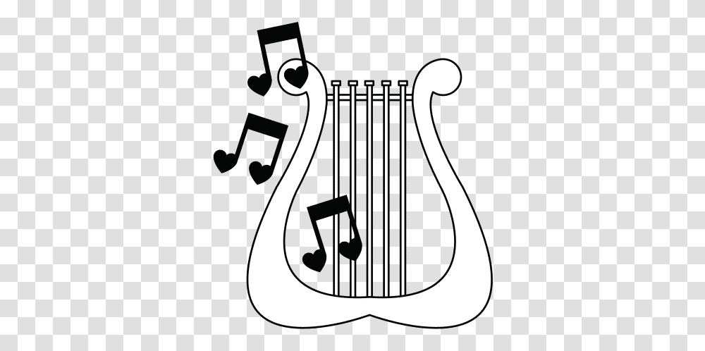 Lyre Instrument Icon Lyre With Music Notes, Harp, Leisure Activities, Musical Instrument Transparent Png