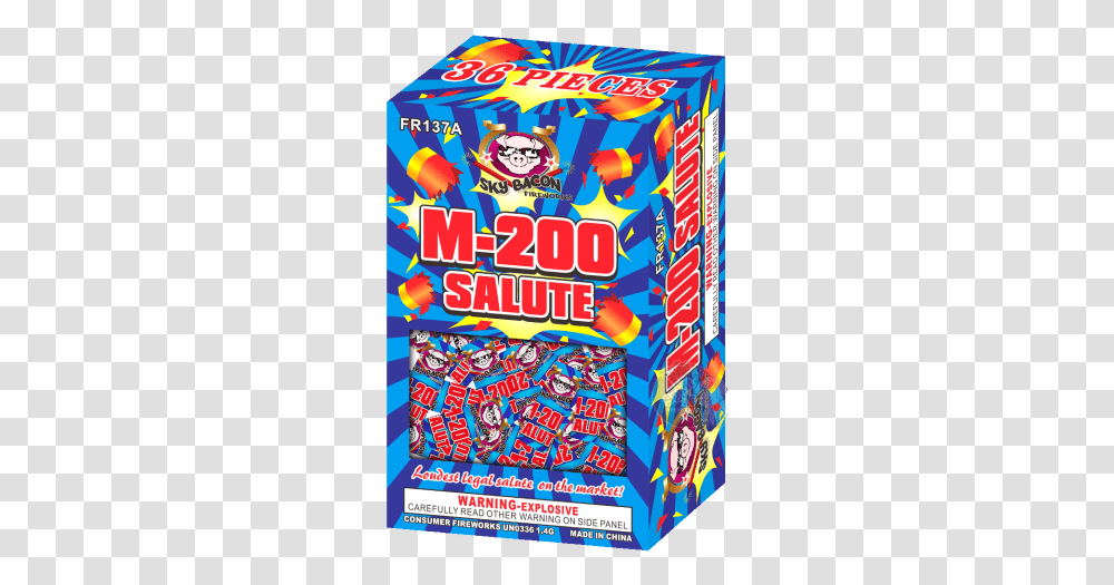 M 200 Salute - Warrior Fireworks, Sweets, Food, Confectionery, Flyer Transparent Png