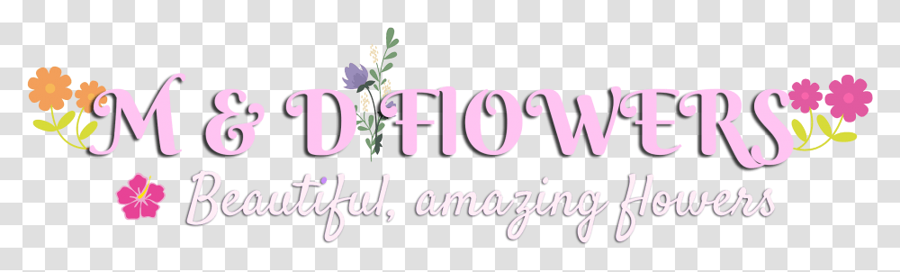 M Amp D Flowers Calligraphy, Plant, Handwriting, Alphabet Transparent Png