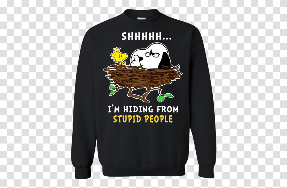 M Hiding From Stupid People T Snoopy Hiding From Stupid People, Clothing, Sleeve, Long Sleeve, Sweatshirt Transparent Png