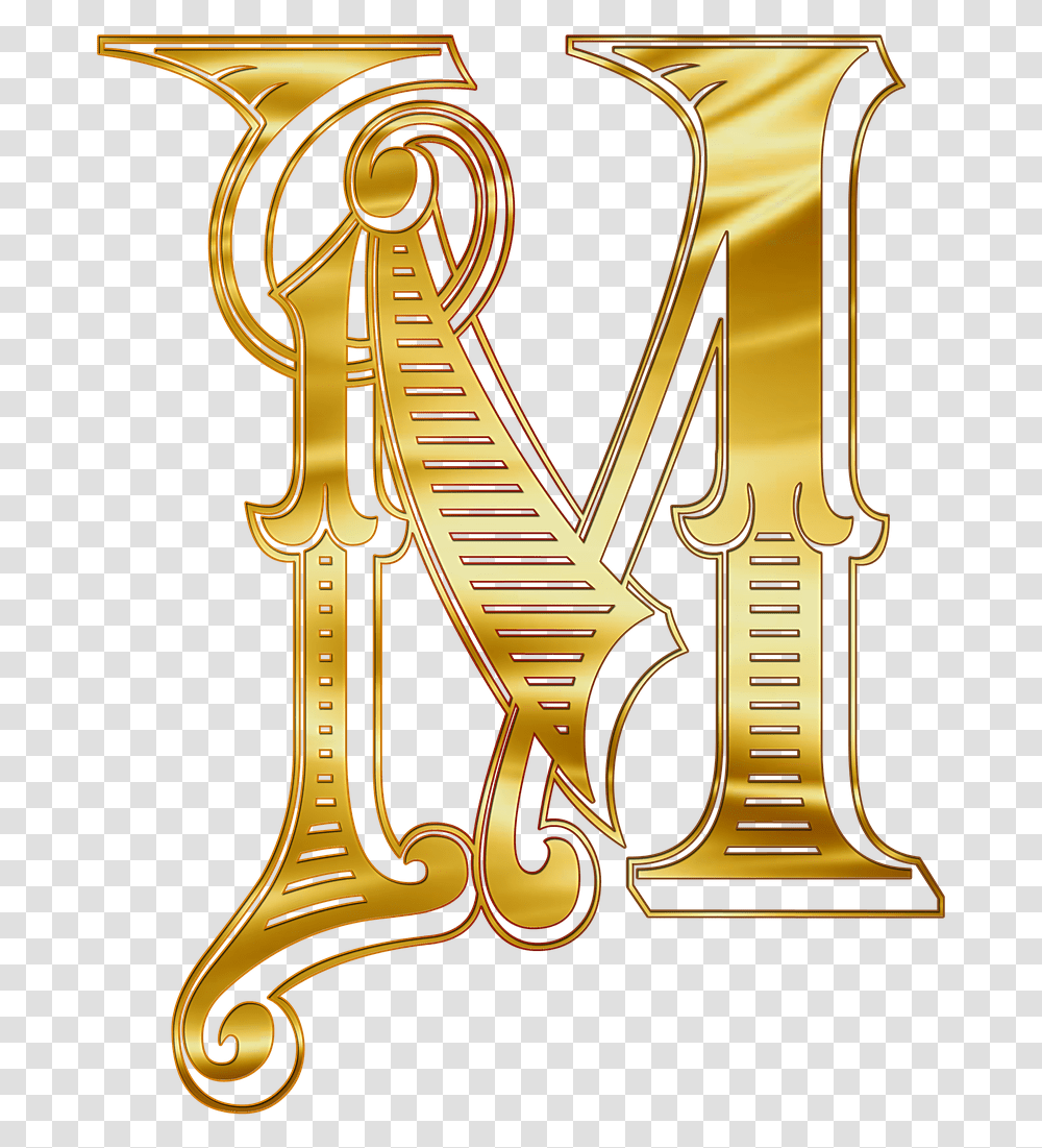 M Letter Clipart Capital Letter M, Gold, Interior Design, Musical Instrument Transparent Png