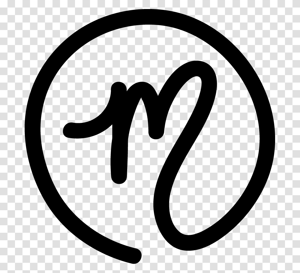 M Logo Calligraphy, Label, Trademark Transparent Png