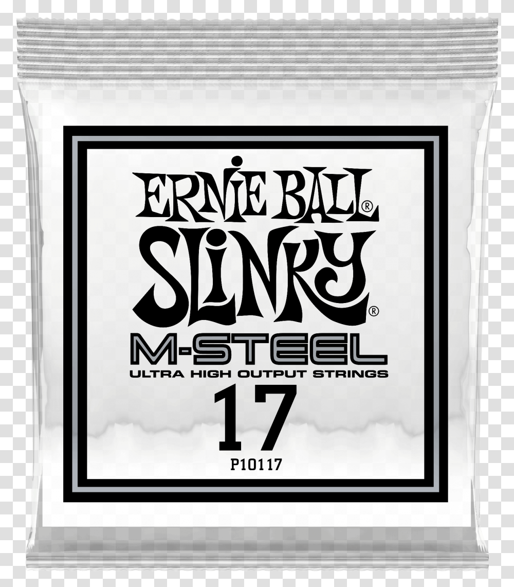 M Steel Plain Electric Guitar Strings 6 Pack Ernie Ball, Alphabet, Poster, Advertisement Transparent Png
