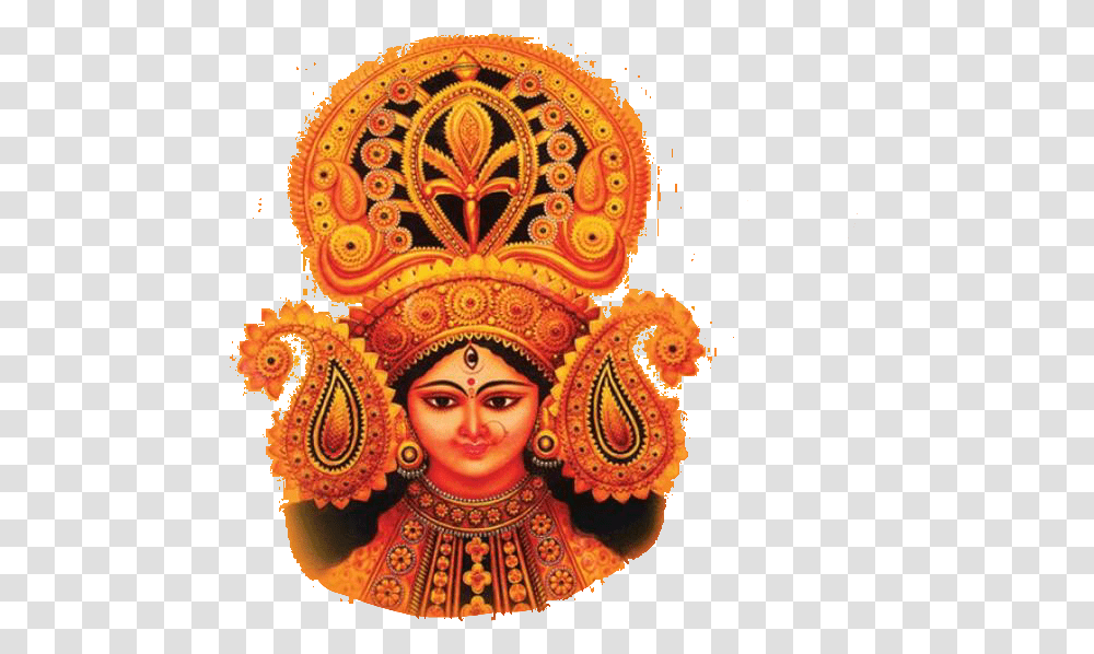 Maa Durga Image Beautiful Painting Of Maa Durga, Crowd, Person, Human, Face Transparent Png