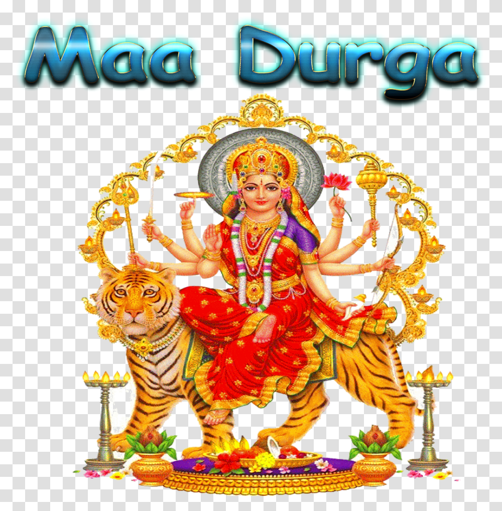 Maa Durga Pics Durga Mata Hd, Person, Poster, Advertisement, Diwali Transparent Png