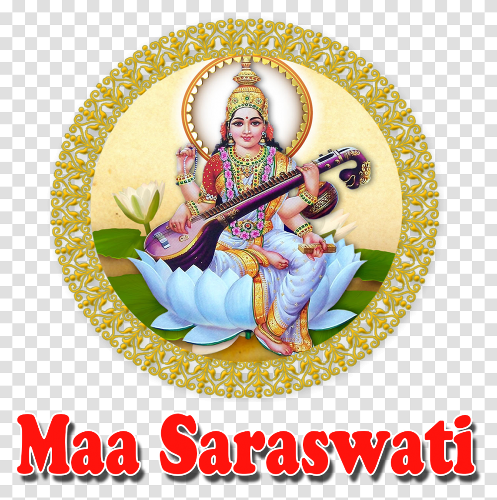 Maa Saraswati Hd, Person, Crowd, Carnival, Logo Transparent Png