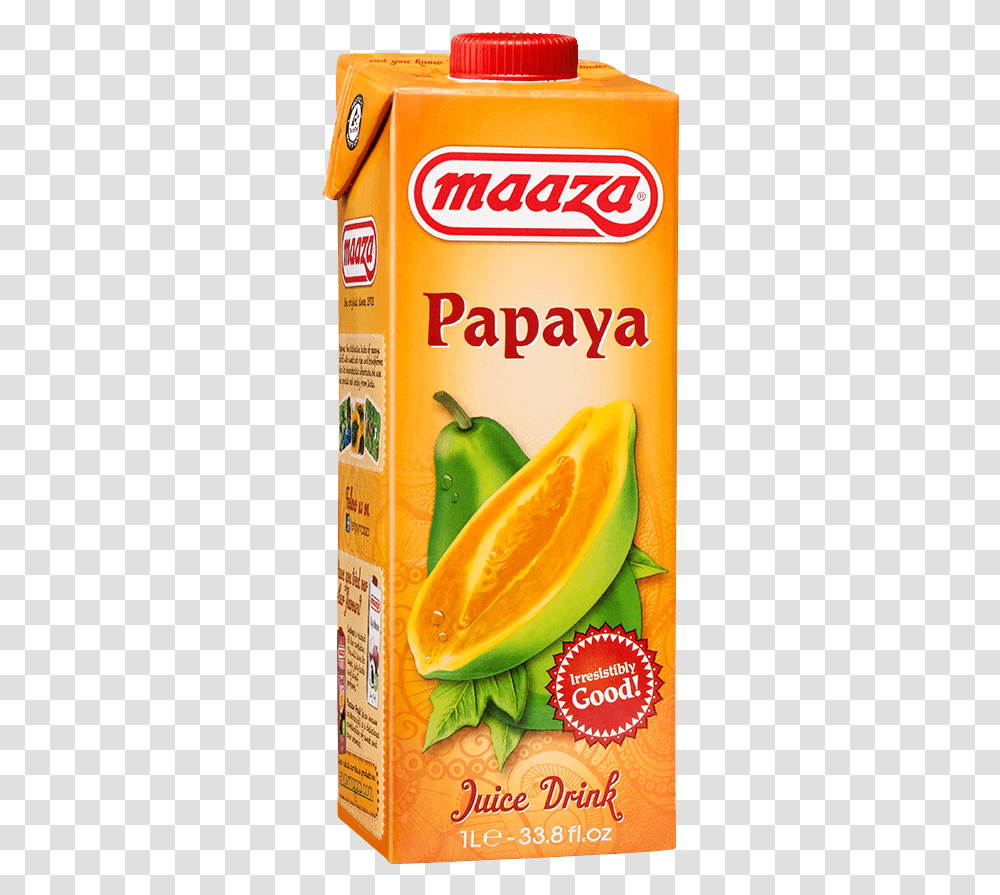 Maaza Papaya Juice Drink, Plant, Food, Fruit Transparent Png