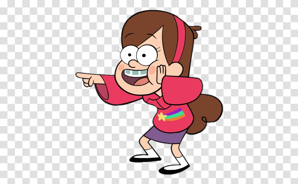Mabel Pines Pointing Mabel Gravity Falls, Sport, Kneeling, Face Transparent Png