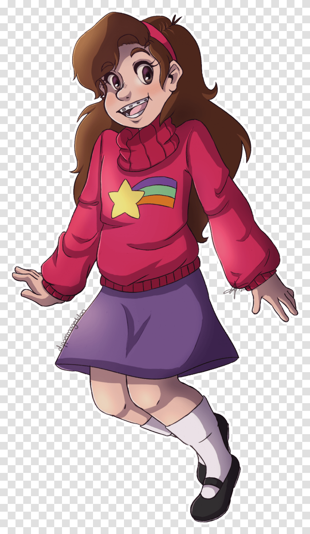 Mabels Design Is Equally As Fun To Draw So Here She Cartoon, Comics, Book, Manga Transparent Png