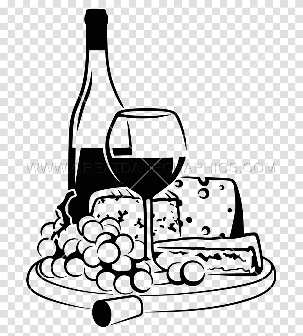 Mac And Cheese Clip Art Black And White, Bottle, Wine, Alcohol, Beverage Transparent Png