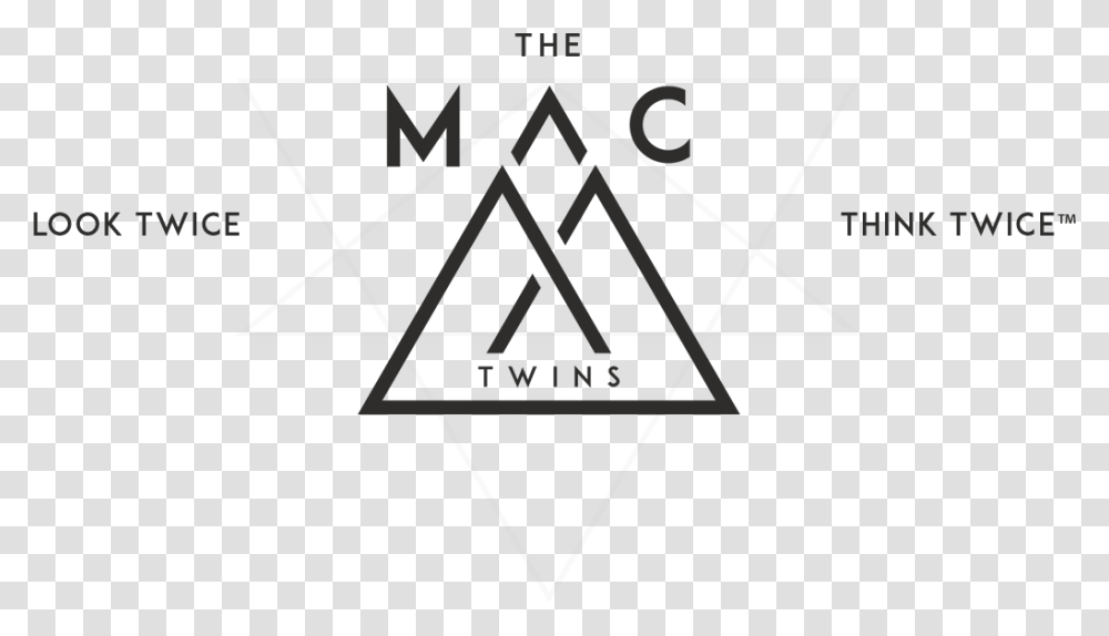 Mac Cosmetics Logo Mac Twins Logo, Triangle, Plot, Bow, Diagram Transparent Png