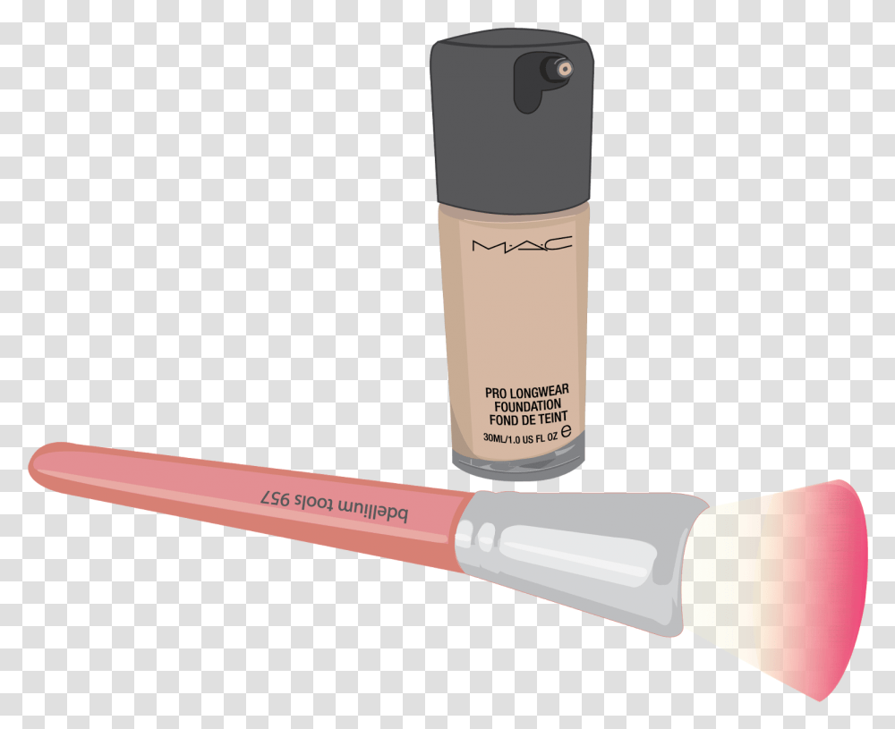 Mac Makeup Mac Pro Longwear Foundation Review Lip Gloss, Tool, Brush, Cosmetics, Bottle Transparent Png