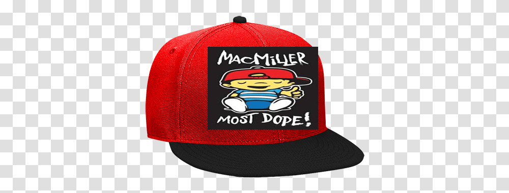 Mac Miller Most Dope Wool Blend Snapback Flat Bill Hat Mario, Clothing, Apparel, Baseball Cap Transparent Png