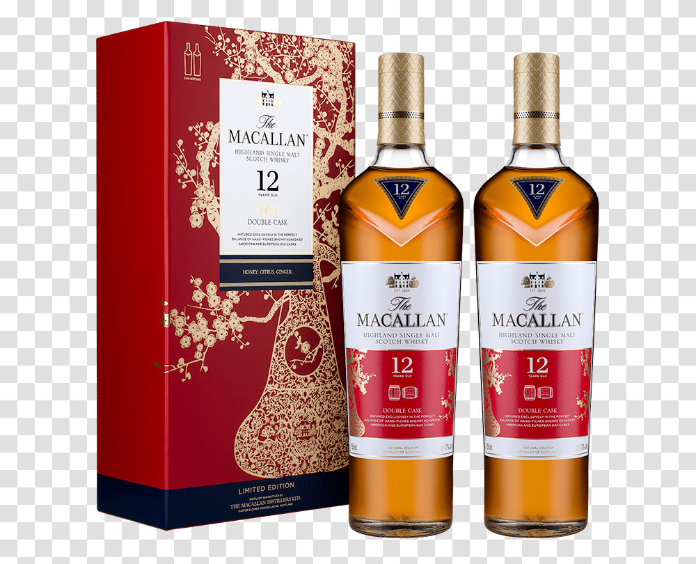 Macallan Chinese New Year, Alcohol, Beverage, Liquor, Bottle Transparent Png