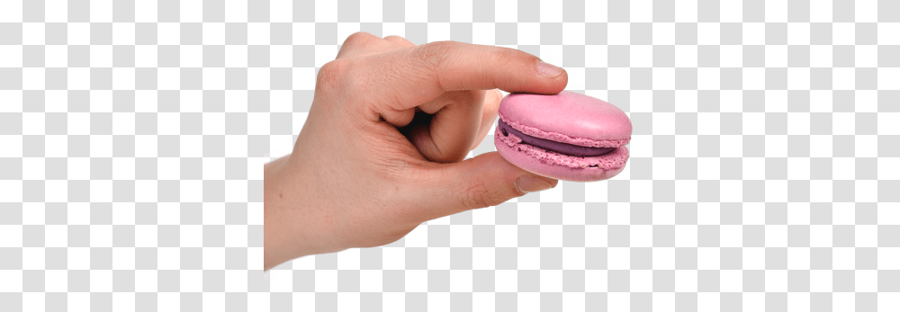 Macaron, Food, Person, Human, Hand Transparent Png