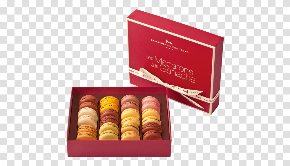 Macarons Gift Box 24 Pieces La Maison Du Chocolat Macarons Ganache, Sweets, Food, Bakery, Shop Transparent Png