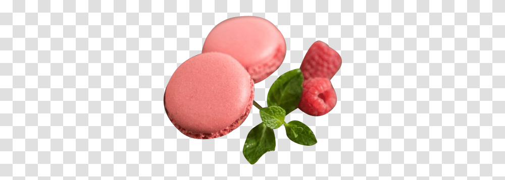 Macarons With Mint Leaf And Strawberry Lingonberry, Sweets, Food, Plant, Fungus Transparent Png