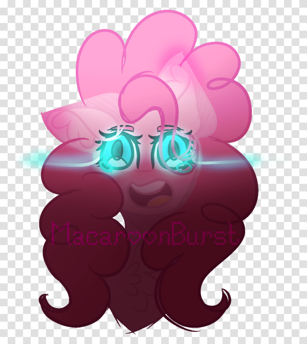 Macaroonburst Bust Glowing Eyes Pinkie Pie Pony Illustration, Hand, Birthday Cake, Dessert, Food Transparent Png