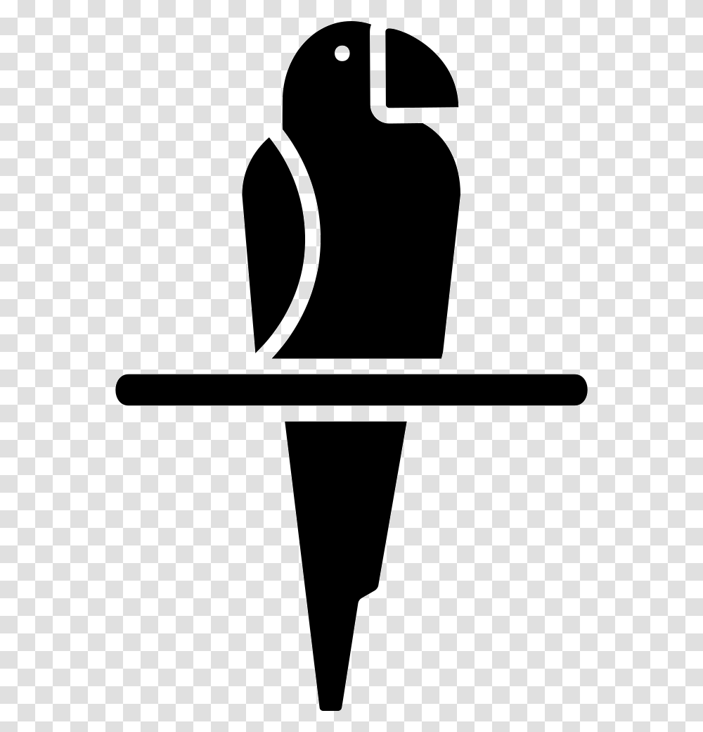 Macaw On A Branch Macaw, Logo, Trademark, Stencil Transparent Png
