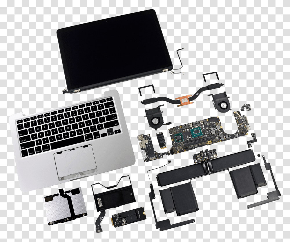 Macbook 2013 Teardown Macbook Pro 15 2016 Battery, Pc, Computer, Electronics, Computer Keyboard Transparent Png