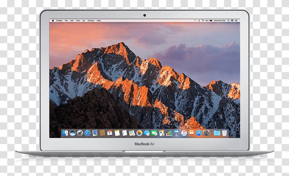 Macbook Apple Macbook Air, Monitor, Screen, Electronics, Mountain Transparent Png