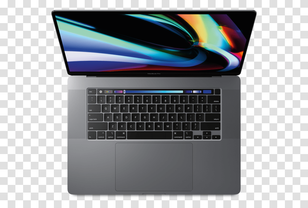 Macbook Pro 16 Inch Top View Apple Macbook Pro, Pc, Computer, Electronics, Computer Keyboard Transparent Png