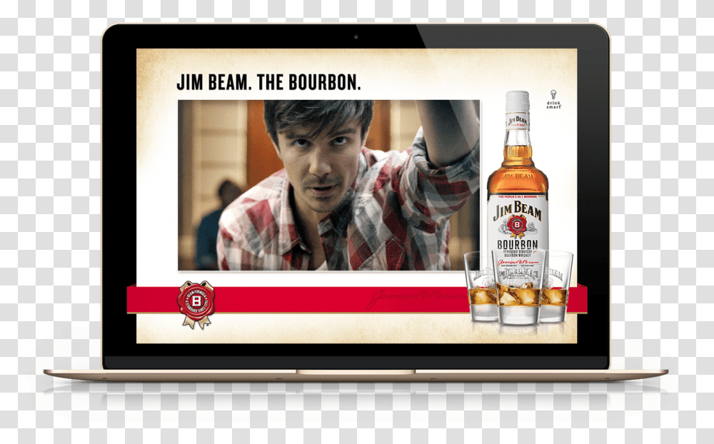 Macbook Pro Jim Key Min Billboard, Person, Alcohol, Beverage, Beer Transparent Png