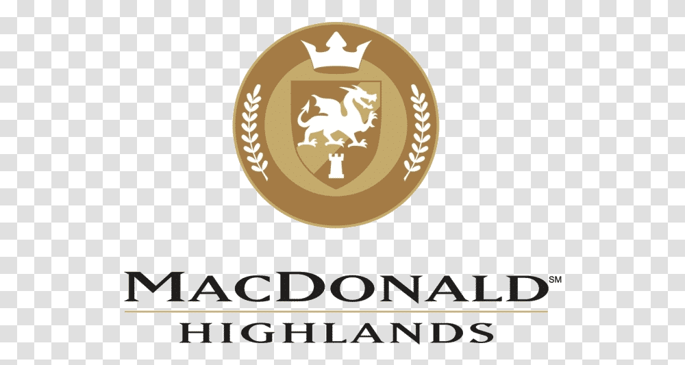 Macdonald Highlands Logo Emblem, Trademark, Gold Transparent Png